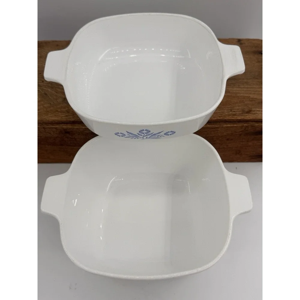 Vintage Corning Ware Blue Cornflower P-1-B One QT & P-1‎ 3/4-B 1 3/4 QT No Lids